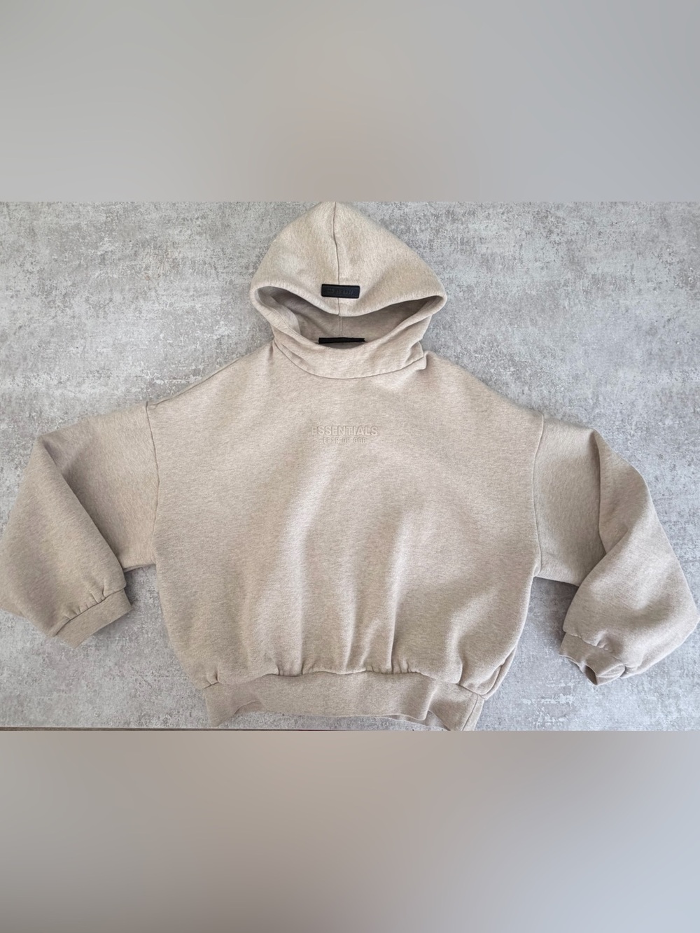 Fear of God ESSENTIALS Light Beige Hooded Sweatshirt